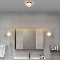 Applique murale LED extérieure étanche en verre au design moderne pour salle de bain, balcon, aluminium 2700K IP65, jardin, cour, porche