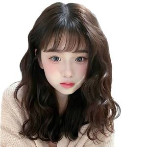 Perruque longue bouclée de marque nationale 45 cm, brun foncé, couvre-tête complet, fibre haute température, ligne de cheveux naturelle, densité 100 % - Product Image 2