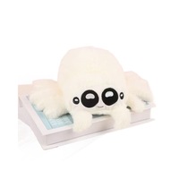 Poupée réaliste en peluche lavée en coton PP super doux, motif araignée noire et blanche, jouet insecte, modèle Lucas Little, 11cm-30cm, produit transfrontalier très vendu