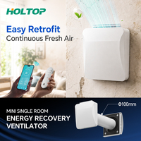 Ventilateur mural intelligent compact à récupération de chaleur pour chambre individuelle, trou de 120 mm pour maison miniature