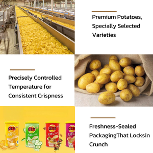 Papas Fritas Halal Certificadas, Bajo Contenido Calórico, Sabor Crema Agria y Cebolla, Tamaño Portátil de Bolsillo, OEM, para Oriente Medio, Se Acepta MOQ Bajo - Product Image 4