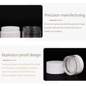 Venta al por mayor 15ml 30ml Frascos cosméticos de plástico transparente con tapa blanca Frascos de crema exfoliante corporal vacíos para el cuidado de la piel en stock - Product Image 5