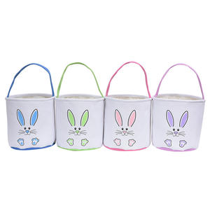 <b>Easter</b> Bunny <b>Basket</b> <b>Gift</b> Bags For Kids Canvas Tote <b>Easter</b> Bucket For <b>Easter</b> Eggs Hunt Kids Party - Product Image 6