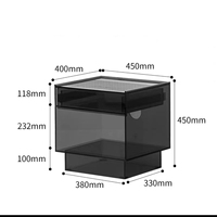 Table de chevet en acrylique personnalisable de toutes les couleurs avec lampe LED rechargeable, 1 tiroir, design moderne pour chambre à coucher et usage hôtelier