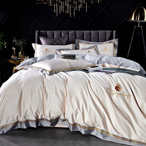 Bộ Đồ Giường Bằng Vải Lanh Cho Khách Sạn Màu Trắng 5 Sao 600TC Cỡ King Sang Trọng - Product Image 3