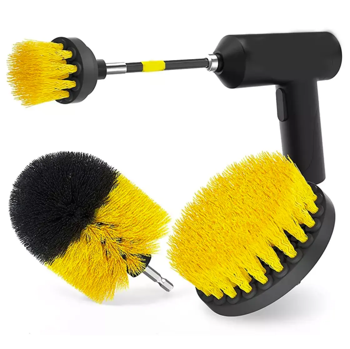 Electric Scrubbing Drill Cleaning Brush Set For Drill