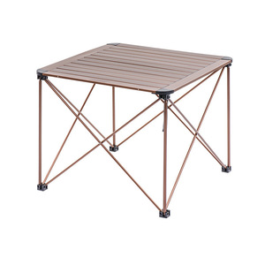 Table pliante d'extérieur Ningbo en alliage d'aluminium, légère et portable, pour pique-nique et camping, design minimaliste, petite et grande taille - Product Image 1