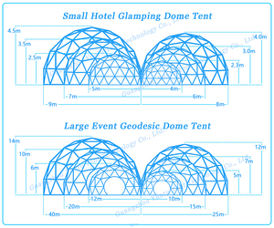 Tenda Glamping in Vetro da 20 Piedi per Campeggio, Casa a Cupola Geodetica Prefabbricata, Tenda Invernale di Lusso con Bagno - Product Image 6