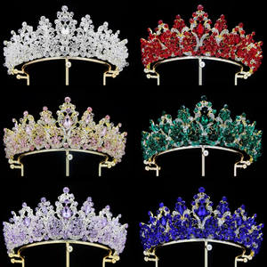 Tiara Corona Circonitas Corona De Reina Con Circonita - Tiara Grande Para Novias, Quinceañeras Corona Real Circonitas