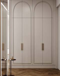 Armoires contemporaines en contreplaqué avec porte battante, armoire simple, armoires japonaises stables, autoportantes - Product Image 3