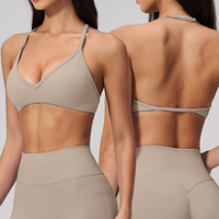 Soutien-gorge de sport respirant sans coutures à maintien élevé et extensible dans quatre directions pour le yoga, la gym, la course et le fitness pour femmes