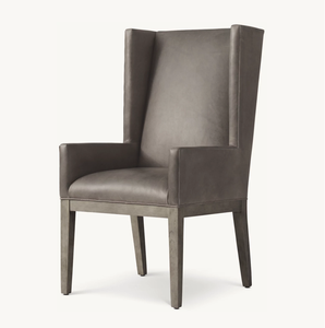 Fauteuil à oreilles contemporain Sassanid OEM des années 1950 Ensemble de salle à manger de luxe américain Fauteuil de salle à manger en cuir Stewart - Product Image 5
