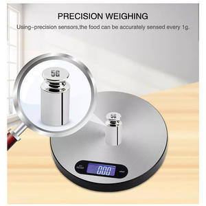 Balance de cuisine numérique en acier inoxydable 5KG/1G, balance alimentaire nutritionnelle pour la pâtisserie, fabriquée pour un usage professionnel - Product Image 3