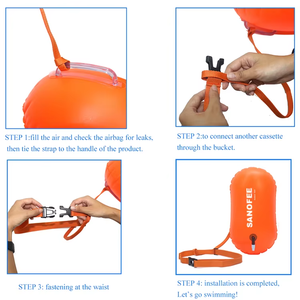 100 pièces de bouées de natation gonflables en PVC avec logo personnalisé, populaires en été, étanches, flotteurs de sauvetage, capacité de 100 kg pour utilisation en lac et en mer - Product Image 3