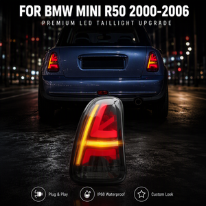 Feux arrière LED modifiés pour voiture, pièces automobiles d'usine, fumés 12V 6000K pour BMW Mini R50 2000-2006, accessoires universels pour voiture - Product Image 1