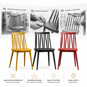 Sedia da Pranzo Moderna Nordic-Polymer con Seduta Sagomata e Certificato di Carico Certificato per Casa, Ufficio e Sale da Pranzo - Product Image 1