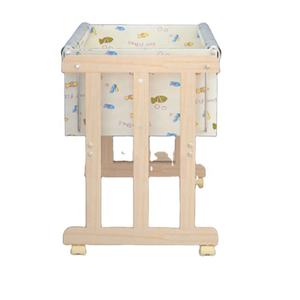 Meubles de pépinière en bois bébé petit lit de couchage avec coussin berceaux convertibles lits bébé lit en bois pour bébés - Product Image 1