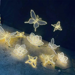 3D grande farfalla illuminata <span class=keywords><strong>angeli</strong></span> natale cortile decorazioni farfalla led luce decorazione - Product Image 4