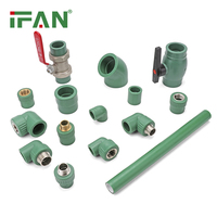 Raccords de tuyauterie PPR haute pression IFAN, raccords à souder à chaud, tuyaux et raccords PPR vert foncé, raccords PPR