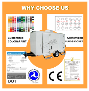 Toilettes mobiles d'extérieur en fibre de verre au design moderne avec douche, remorques sanitaires portables, toilettes de voyage - Product Image 4