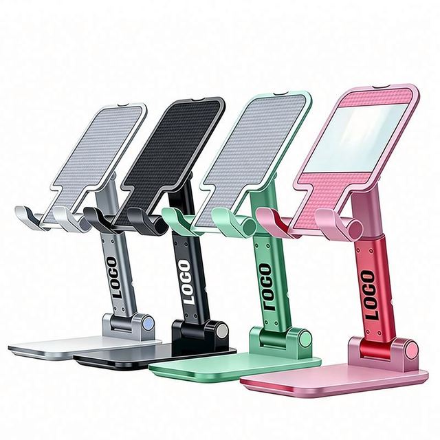 Wholesale Promo Gift Logo Multifunctional Metal Plastic Phone Tablet Stand, Desktop Stand for Mobile Phones Custom   Gifts