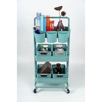Chariot de rangement à roulettes pour salle de bain, organiseur utilitaire
