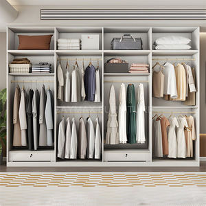 <span class=keywords><strong>Armoire</strong></span> blanche haute brillance avec bureau d'<span class=keywords><strong>ordinateur</strong></span> armoires de rangement pour salle de vêtements - Product Image 4