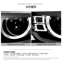 Ensemble de phares LED avec lentille de projecteur et feux de jour séquentiels pour Toyota Land Cruiser Defender Style LC200 07-15, phare modifié
