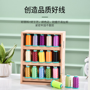 Wooden Sewing Thread Rack Storage DIY Yarn Folding Hook Type Three <b>Spool</b> <b>Holder</b> Modern Simple Design Collapsible - Product Image 4
