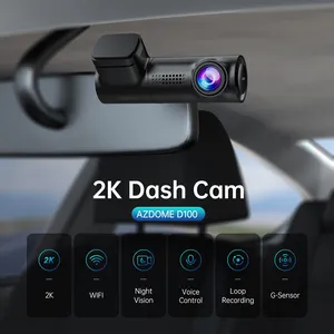 Azdome 2023 New D100 1440P Dash Cam 0.96 ''Màn Hình Với GPS Wifi Điều Khiển Bằng Giọng Nói Siêu Tụ Điện Dash Máy Ảnh Xe Dvr