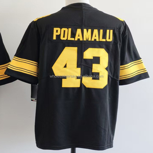 Vente en gros de maillots de football pour hommes cousus avec les noms de T.J. Watt, Troy Polamalu, Patrick Queen, Jalen Ramsey, DK Metcalf, Aaron Rodgers, tailles S-3XL - Product Image 2