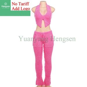 <strong>Women's</strong> <strong>Suits</strong> 2025 Low <strong>Cut</strong> Sleeveless Crop Top Hip Wrap Tight Maxi Pants - Product Image 4