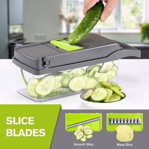 Pro-Series10-in-1 <b>Vegetable</b> Chopper 8 Blade <b>Vegetable</b> Slicer Onion Mincer Chopper Cutter Dicer with Container - Product Image 5
