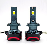 BBROY Nouveaux phares LED de voiture M8 Pro H4 Faisceau haut/bas Haute puissance Tube en cuivre unique Rétrofit universel H7 6500K 65W 32V 6500 lm