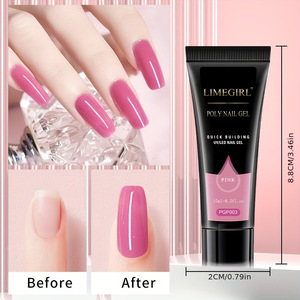 Kit d'outils d'art pour ongles en gel extensible, couleur unie, effet lumineux nocturne, avec mini <span class=keywords><strong>lampe</strong></span> à ongles portable, kit d'outils d'art couleur unie - Product Image 4