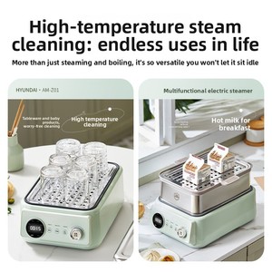 Nueva <span class=keywords><strong>Olla</strong></span> Eléctrica Portátil <span class=keywords><strong>de</strong></span> Acero Inoxidable con Pantalla Digital, Vaporera Eléctrica <span class=keywords><strong>de</strong></span> 15L con Temporizador, Máquina para Desayunos, Aislamiento Térmico para Alimentos - Product Image 3