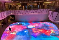 Planchers de danse interactifs vidéo 3D en aluminium moulé sous pression, entièrement colorés, à installation facile, pour centres commerciaux et salles de danse.