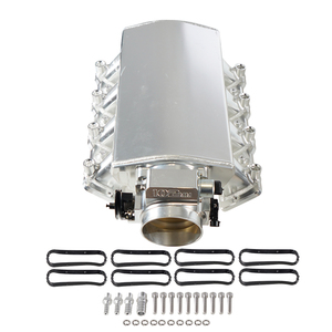 102 мм алюминиевый низкий LS3 L92 L99 LSA впускной коллектор 6.2L черный серебристый с корпусом дроссельной заслонки с топливными рельсами - Product Image 1