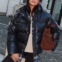 Manteaux en duvet épais de couleur unie personnalisés veste à bulles bouffantes pour femmes veste en duvet d'hiver décontractée manteaux à bulles pour femmes