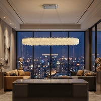 Lustre suspendu en cristal pour la maison, le restaurant et le salon, style simple et luxueux, vente en gros
