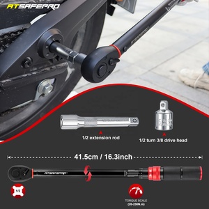 Jeu de clés dynamométriques à entraînement 1/2'', clé dynamométrique pour roues de <span class=keywords><strong>voiture</strong></span> 20-230 Nm avec adaptateur 3/8'' pour voitures, motos, camions - Product Image 3