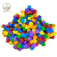 Casse-tête unisexe en EVA de couleurs assorties avec cubes et briques collants en plastique durable