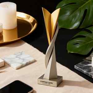 Custom <b>Twisted</b> Metal Trophy Set Gold Silver Spiral Award Trophy for Corporate Events Sports Competitions - Product Image 1