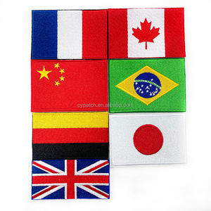 Parche Bordado con Bandera de País, Ideal para Entusiastas de los Viajes, para Decorar Gorras, Bolsos y Chaquetas - Product Image 1