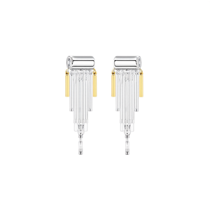 Boucles d'oreilles pendantes tendance en acier inoxydable 316L avec placage or PVD, design moderne durable et résistant - Product Image 2