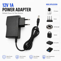 Service ODM, adaptateur secteur 12V 1A, adaptateur mural 12W, prise secteur, matériau PC, alimentation 12V pour appareils électroniques