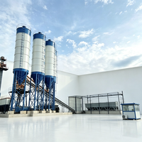 Centrale à béton stationnaire HZS60, capacité 60m3/h, station de malaxage automatique avec 2 silos pour l'infrastructure de construction