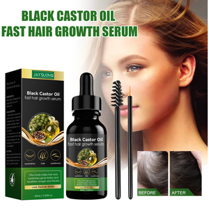 Siero Efficace per la Crescita dei <span class=keywords><strong>Capelli</strong></span> all'<span class=keywords><strong>Olio</strong></span> di Ricino Nero 60ml, <span class=keywords><strong>Olio</strong></span> Essenziale Naturale per la Cura di Ciglia, Sopracciglia e Cuoio Capelluto - Product Image 1