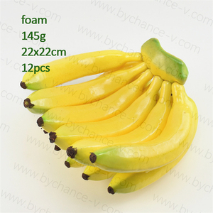 Fournitures de <span class=keywords><strong>décoration</strong></span> de fête et de mariage <span class=keywords><strong>fruits</strong></span> artificiels réalistes fausses grappes de bananes pour vitrines de vitrine accessoires d'affichage - Product Image 1