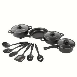 13pcs Non <b>Stick</b> Cookware Set Multifunctional Kitchen Utensil Soup <b>Milk</b> Pot Maifanstone Frying Pan Household - Product Image 4